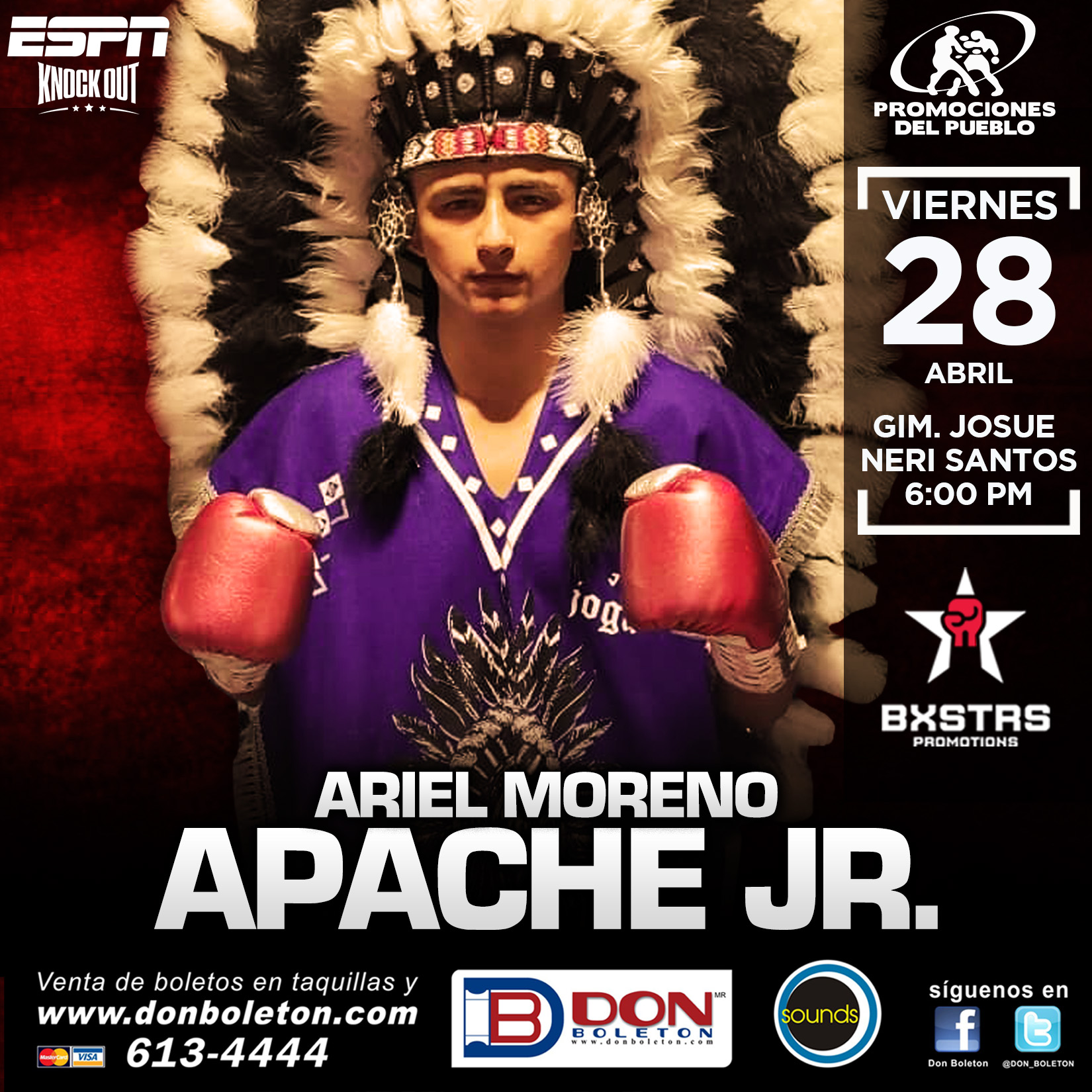 ‘APACHE’ MORENO JR. ENFRENTA PRUEBA DE FUEGO Y PROMETE NOCAUT PESE A LA DIFICULTAD DEL RIVAL 