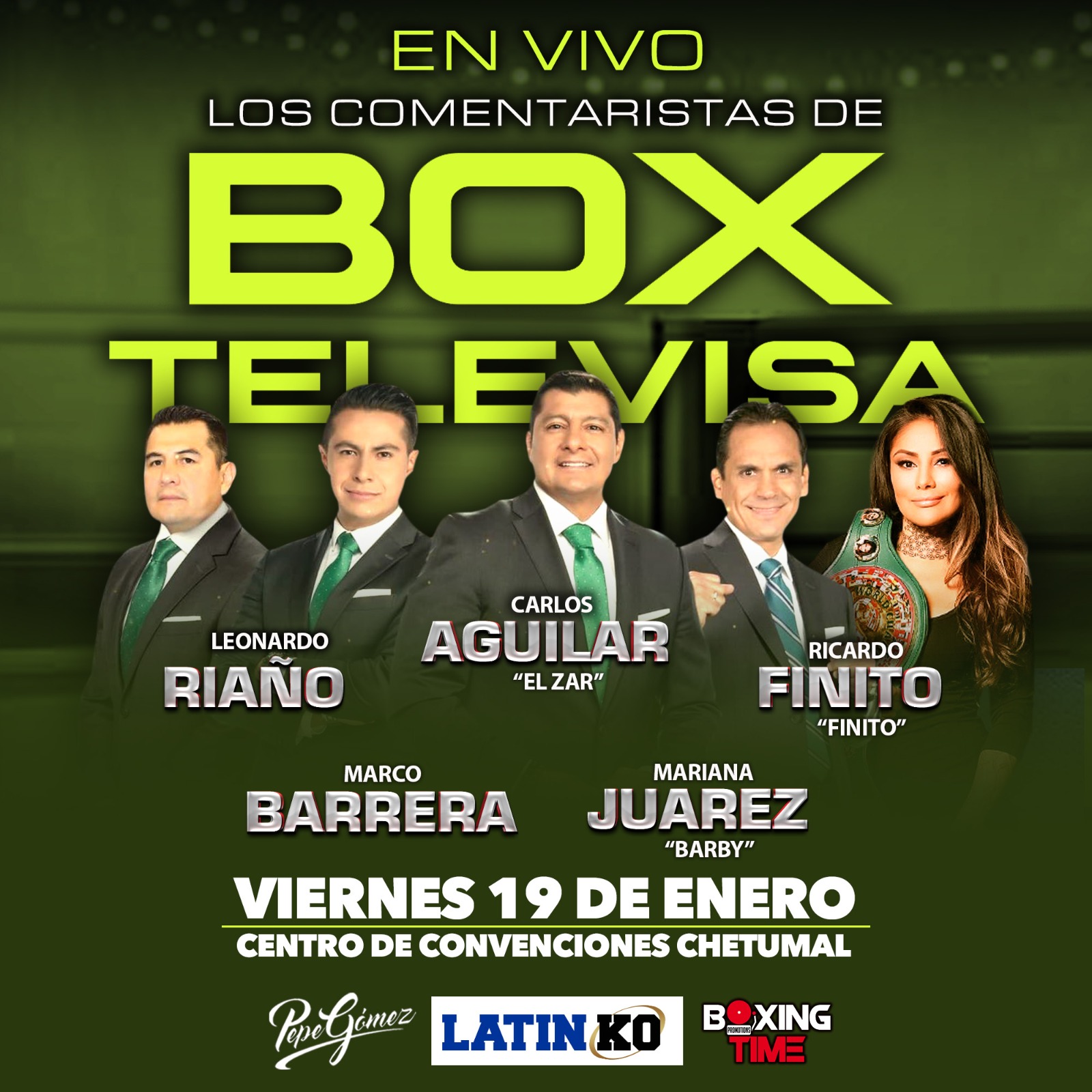 LOS EXPERTOS DE BOX TELEVISA CON EQUIPO DE LUJO EN CHETUMAL 