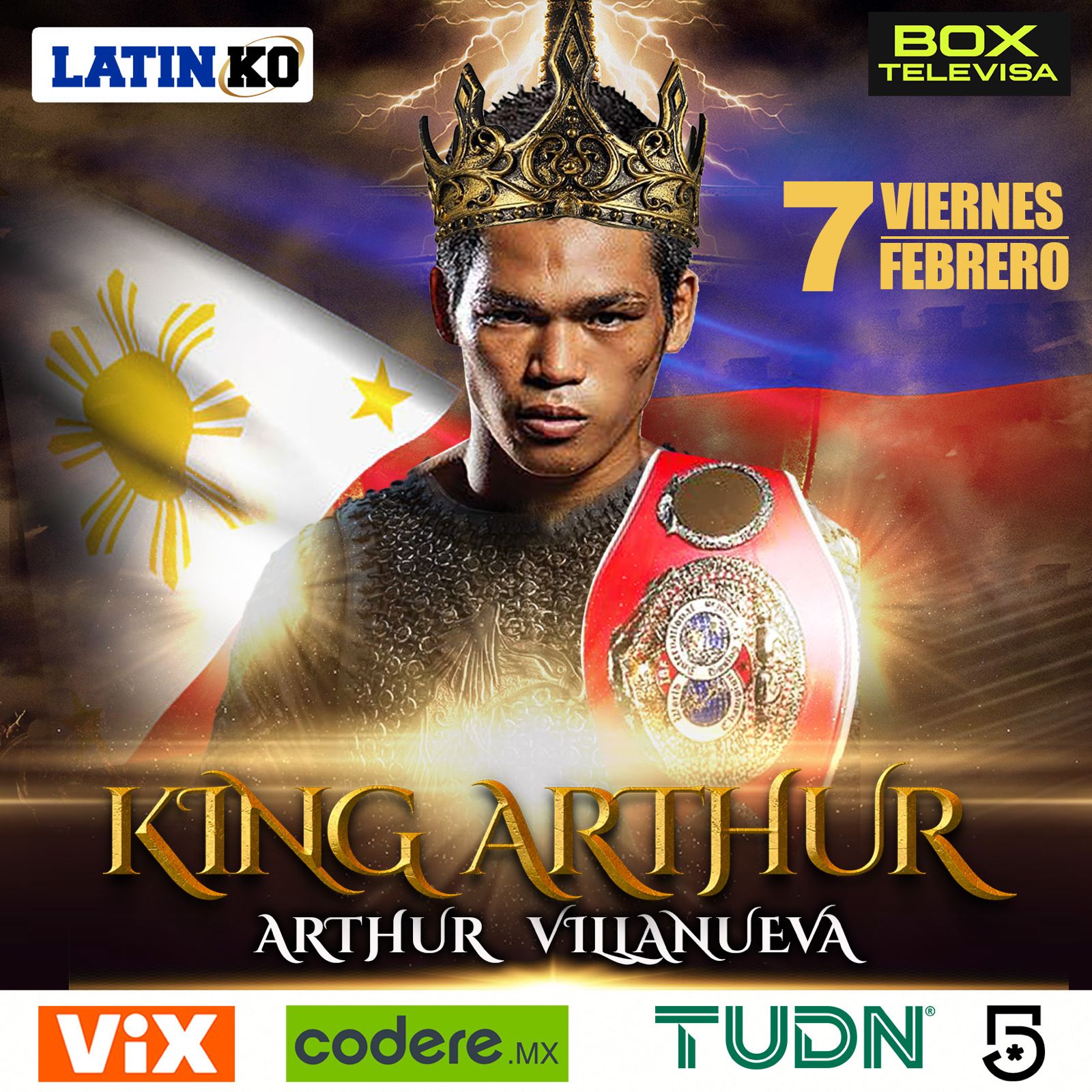 FILIPINO ‘KING ARTHUR’ VILLANUEVA UN VERDADERO RETO, EN RIESGO BRYAN MERCADO Y SU BUENA RACHA 