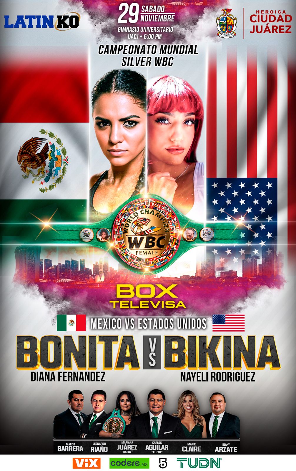 LA FRONTERA EN LLAMAS, ‘BONITA’ FERNÁNDEZ Y ‘BIKINA’ RODRÍGUEZ SE DISPUTAN EL ORGULLO Y LA GLORIA MUNDIAL 