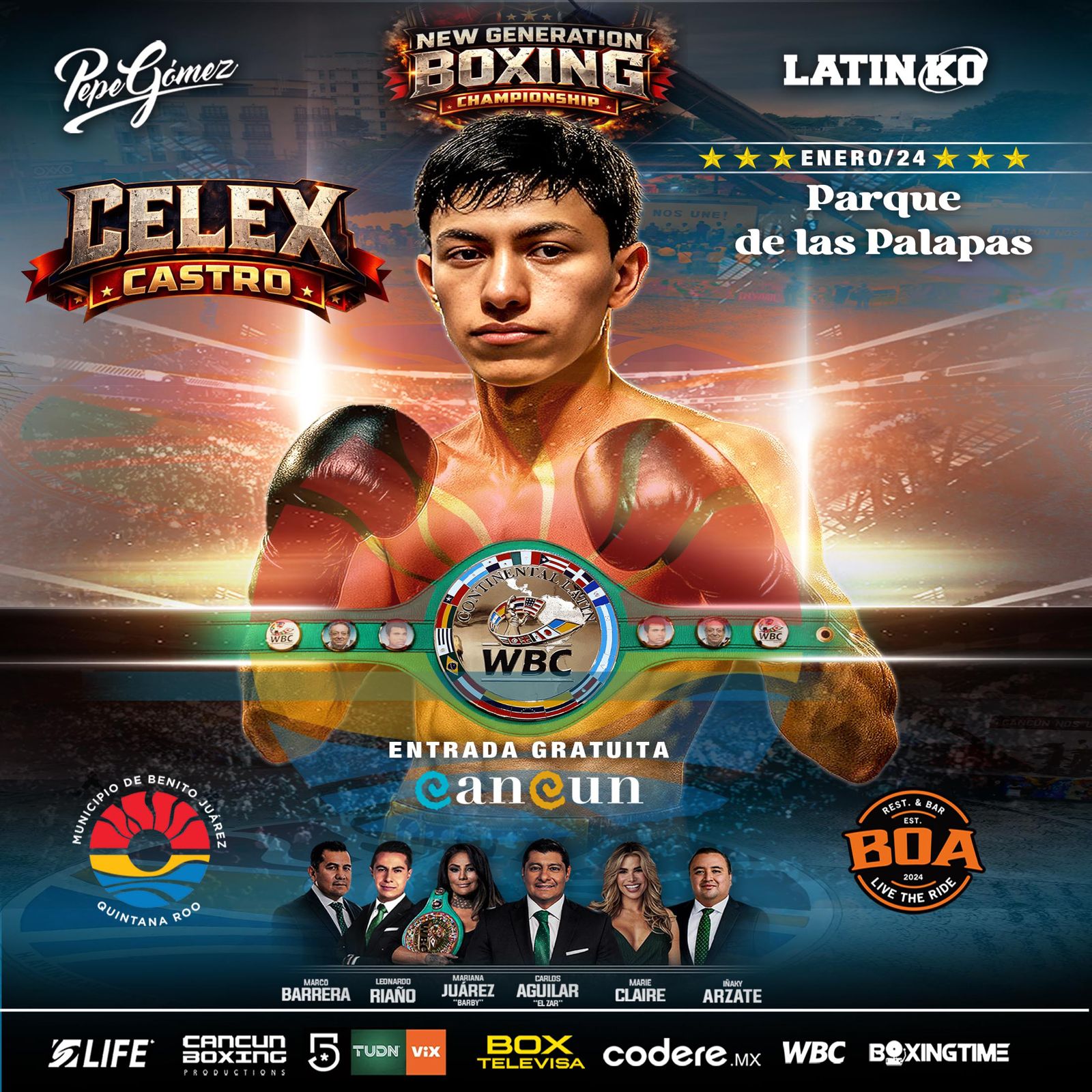 CELEX CASTRO EN PELIGROSO AGARRÓN QUE NO LLEGARÁ A LOS DIEZ ROUNDS