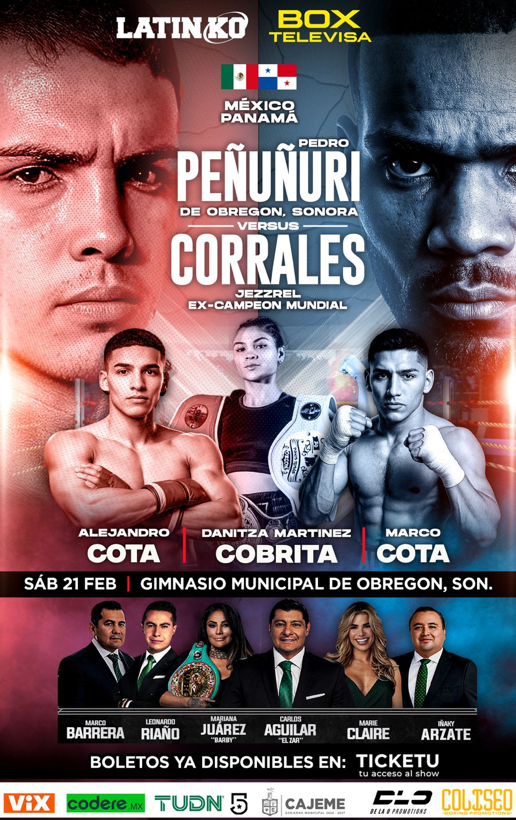 PEÑÚÑURI DEFIENDE SU CASA, BATALLA DE ALTO VOLTAJE FRENTE A EX CAMPEÓN MUNDIAL CORRALES POR TELEVISA