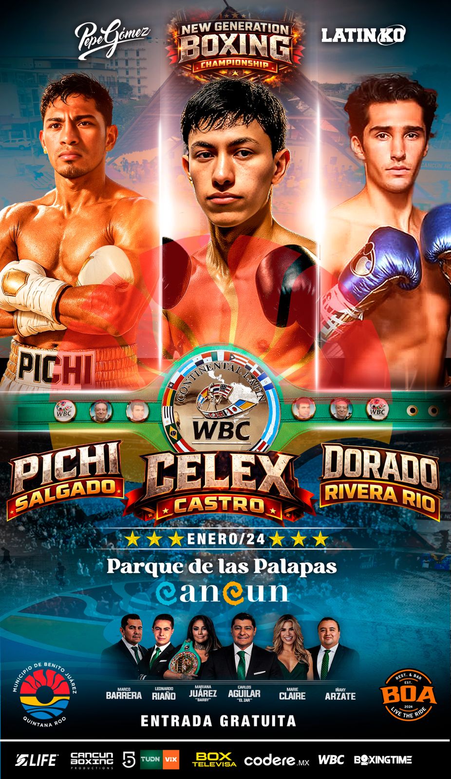 INVICTO CELEX CASTRO ENCABEZA ‘NEW GENERATION BOXING’, DESDE CANCÚN POR BOX TELEVISA