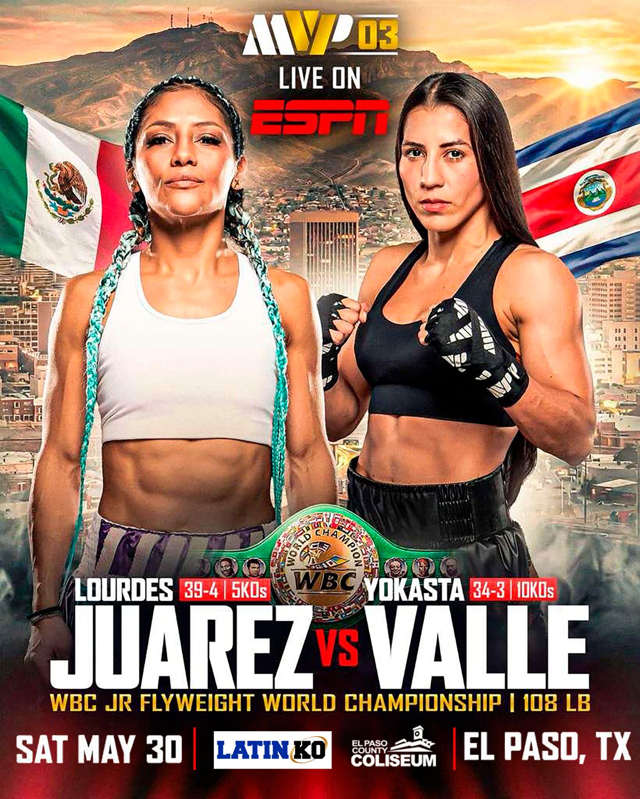GUERRA DE CAMPEONAS, ‘PEQUEÑA LULÚ’ JUÁREZ EXPONE EL TÍTULO FRENTE A YOKASTA VALLE EN DUELO DE ÉLITE 