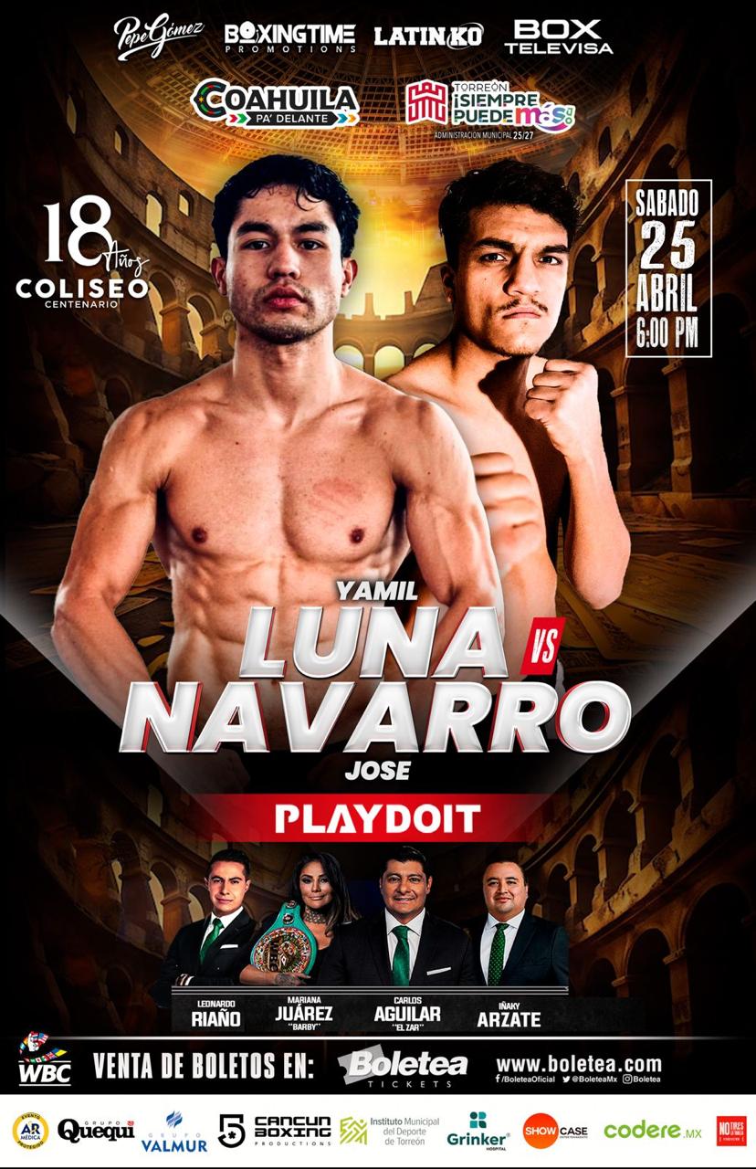 YAMIL LUNA LLEGA CON SU PODER NOQUEADOR A BOX TELEVISA EN TORREÓN 
